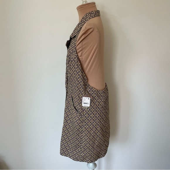 Free People Louie Blazer Halter Ivory Combo Printed Cotton Mini Dress NWT Size L - Picture 3 of 11